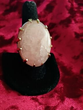 Huge 45ct Natural Unenhanced Morganite Cocktail Ring Size 8.25 🫢💎💎💎💎💍